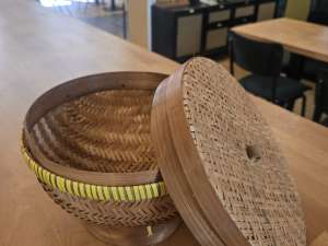 Bamboo rice basket