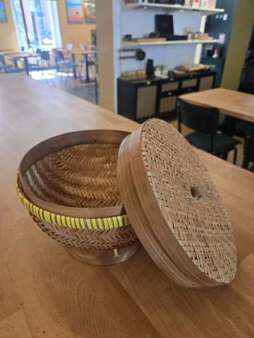 Bamboo rice basket